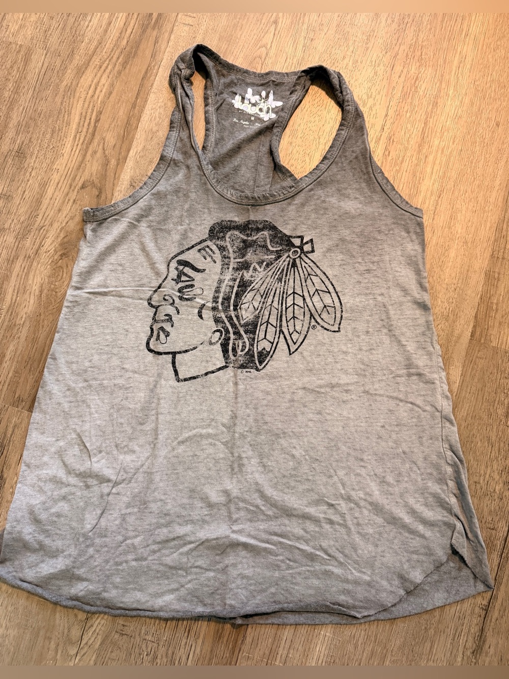 Women’s Touch by Alyssa Milano Gray Chicago Blackhawks Racerback Tank Top - Med